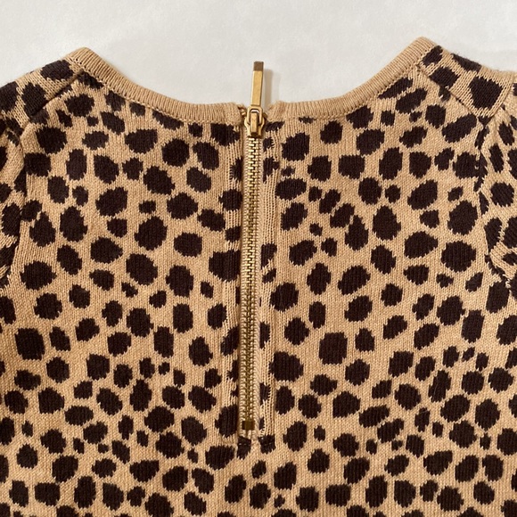 EUC Janie And Jack Leopard Print Knit Dress - Size 18-24 Months - Picture 4 of 5